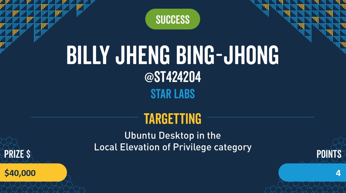 Pwn2Own Vancouver 2022 — Ubuntu LPE