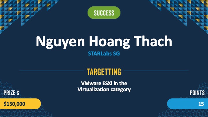 Pwn2Own Berlin 2025 — VMware ESXi confirmation