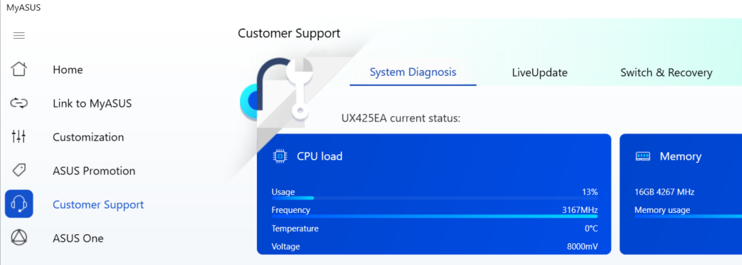 Figure 2 : Accessing the Switch & Recovery Feature