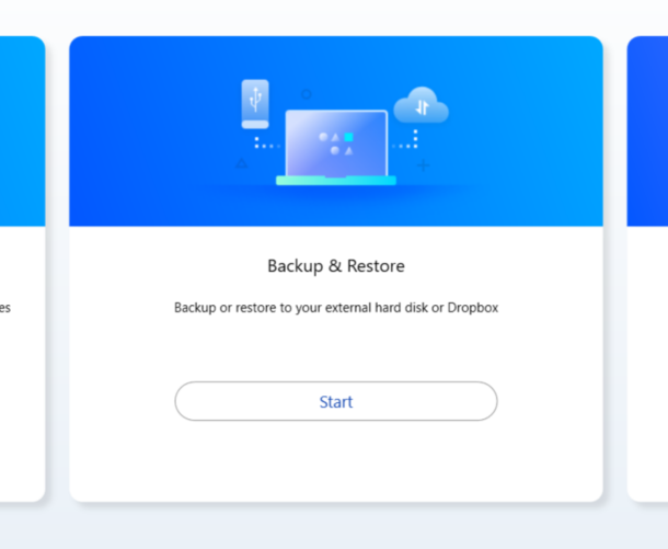 Figure 3 : Selecting the Backup & Restore option