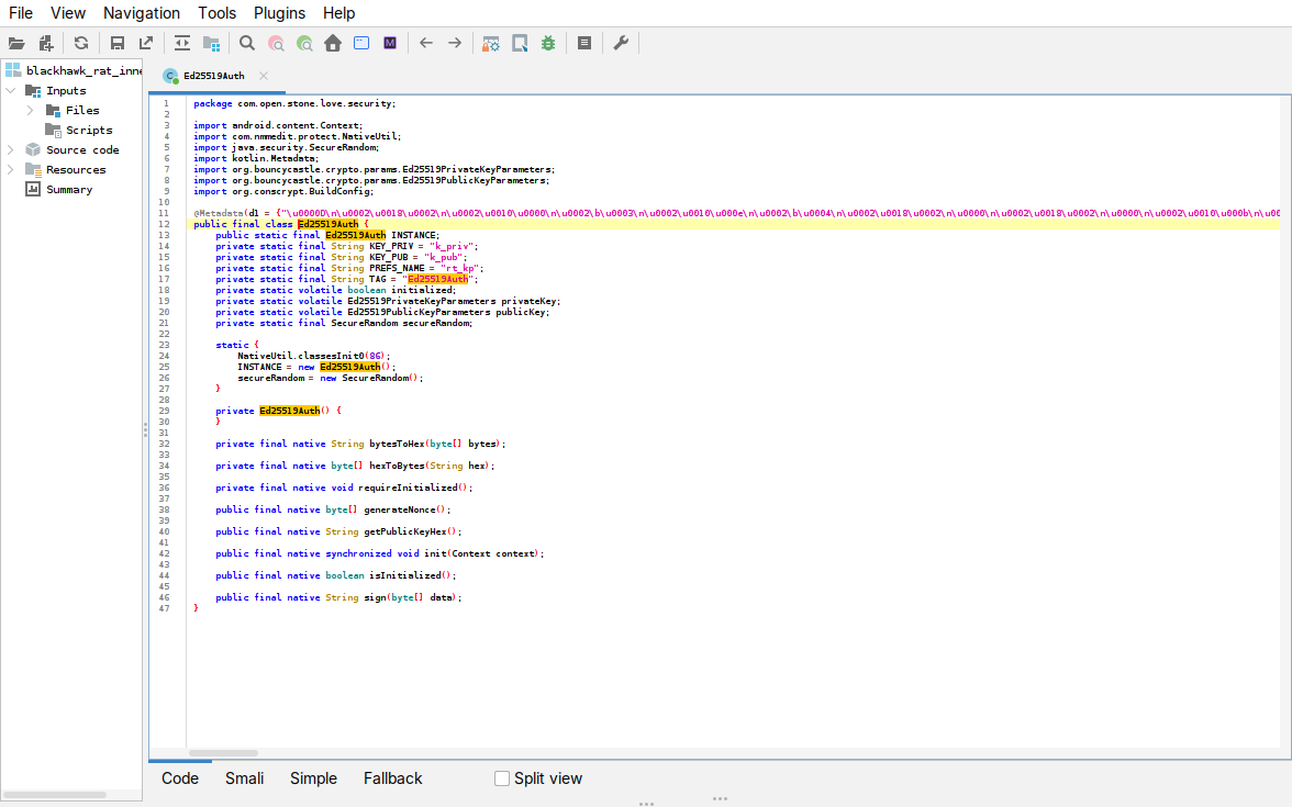 Ed25519Auth decompiled in jadx