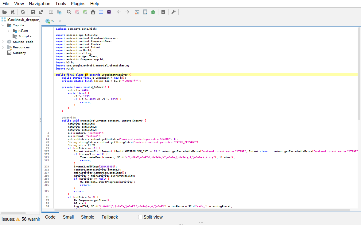 Ir install-completion receiver decompiled in jadx